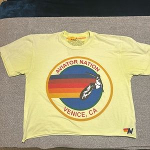 Aviator nation. Cropped t shirt